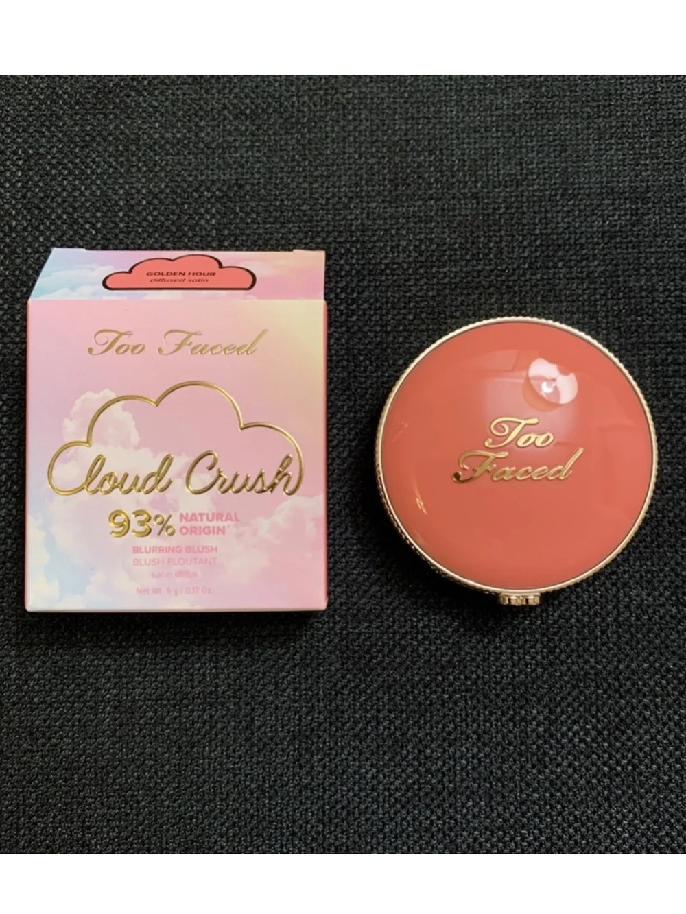 Too Faced Cloud Crush Blurring Blush - Golden Hour Diffused Satin -  New in Box